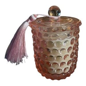 House of Harlow 1960 Pink Opal Candle 10oz Soy Blend Hobnail Glass